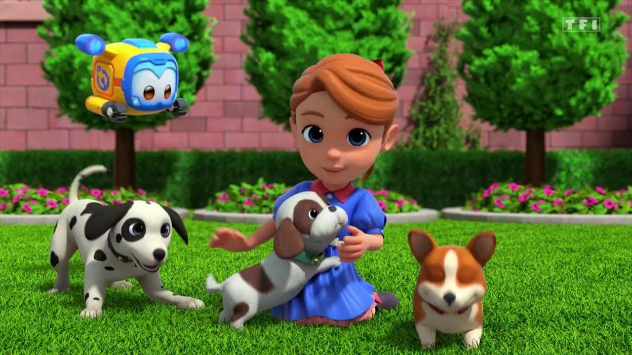 Trois chiots à l'école