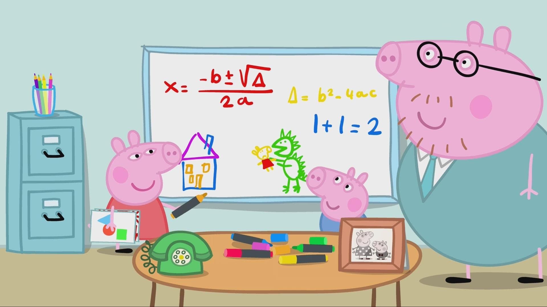 Le bureau de Papa Pig